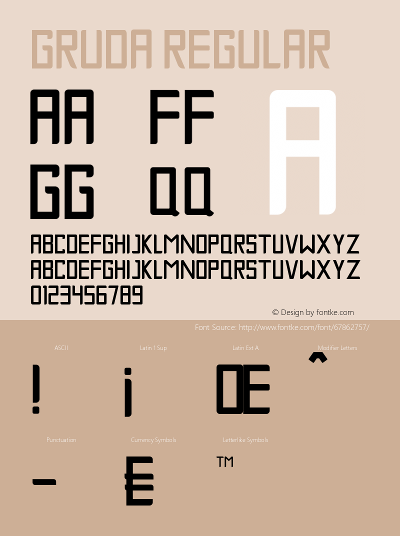 Gruda Version 1.000 Font Sample