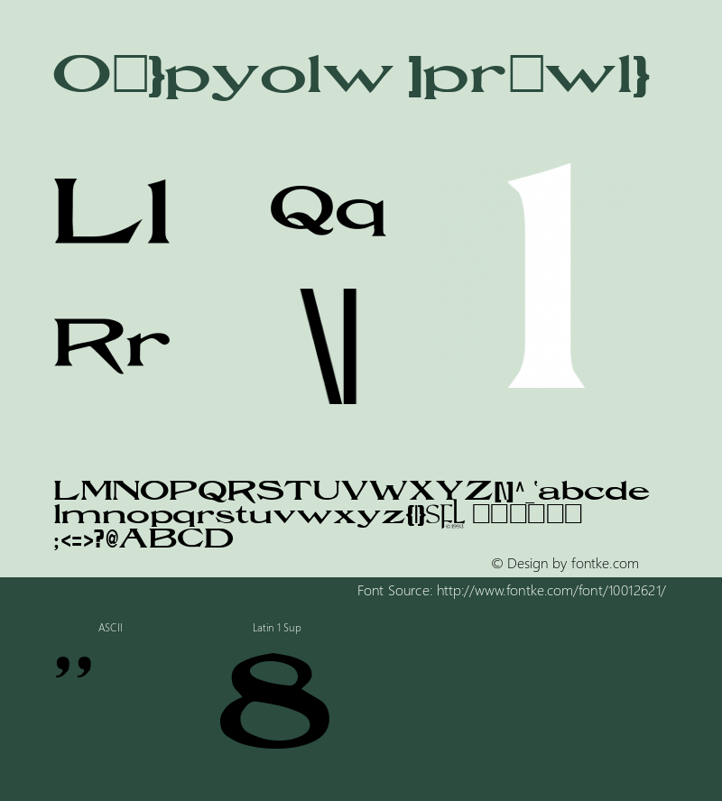 Durendal Regular Altsys Metamorphosis:4/2/93 Font Sample