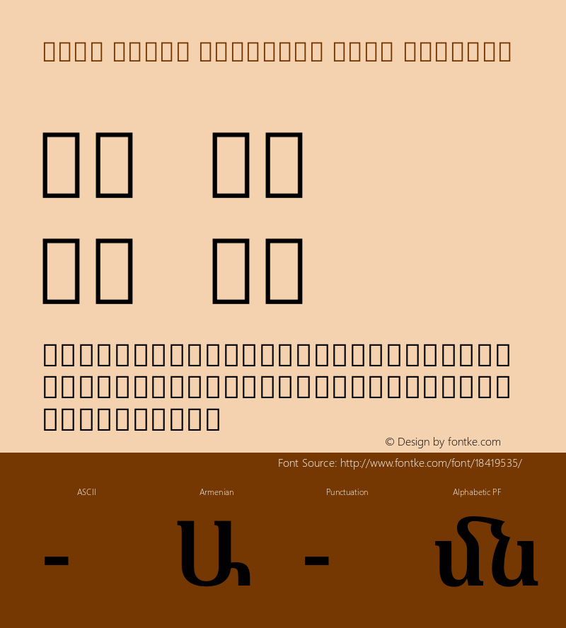 Noto Serif Armenian Semi Regular Version 1.901 Font Sample