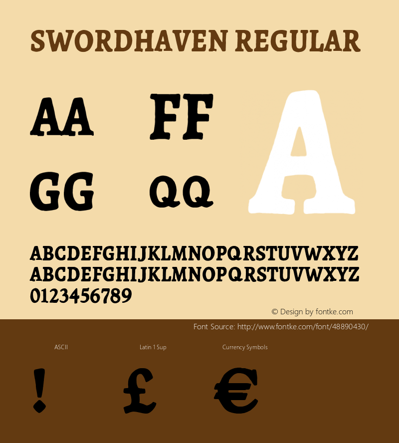 SWORDHAVEN Regular Version 1.000 Font Sample