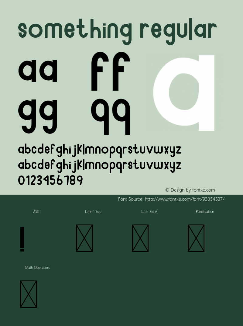 Something Version 1.001;Fontself Maker 3.5.1 Font Sample