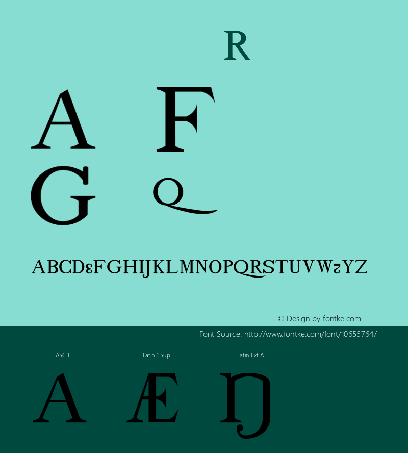 drmdoztc8 Regular Version 001.001 Font Sample