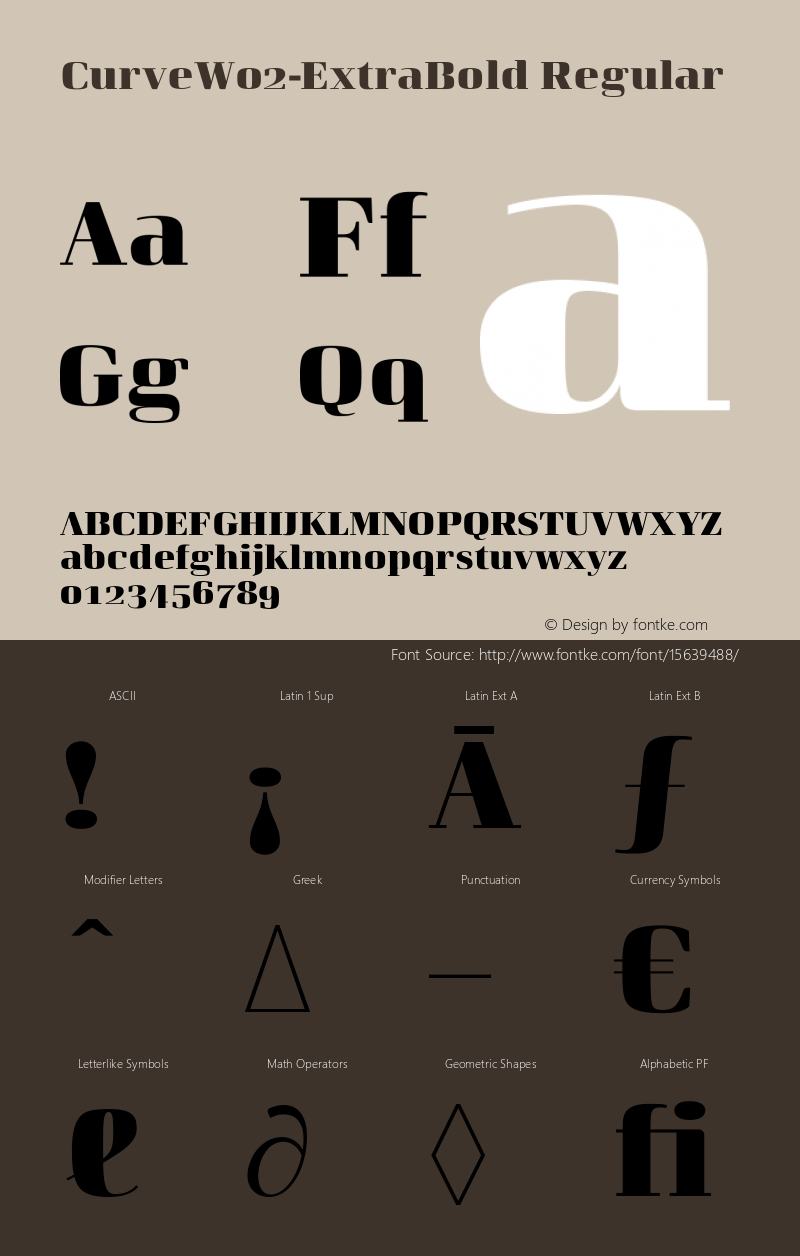 CurveW02-ExtraBold Regular Version 1.10 Font Sample