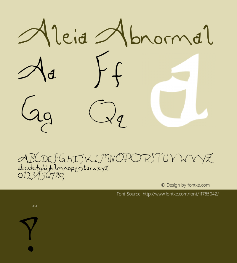 Aleia Abnormal Version 1.0 Sun May 21 10:35 Font Sample