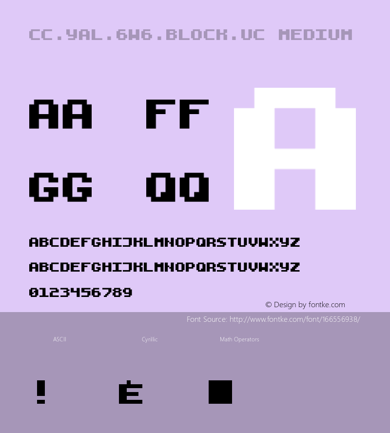 cc.yal.6w6.block.uc Version Apr 03, 2019 Font Sample