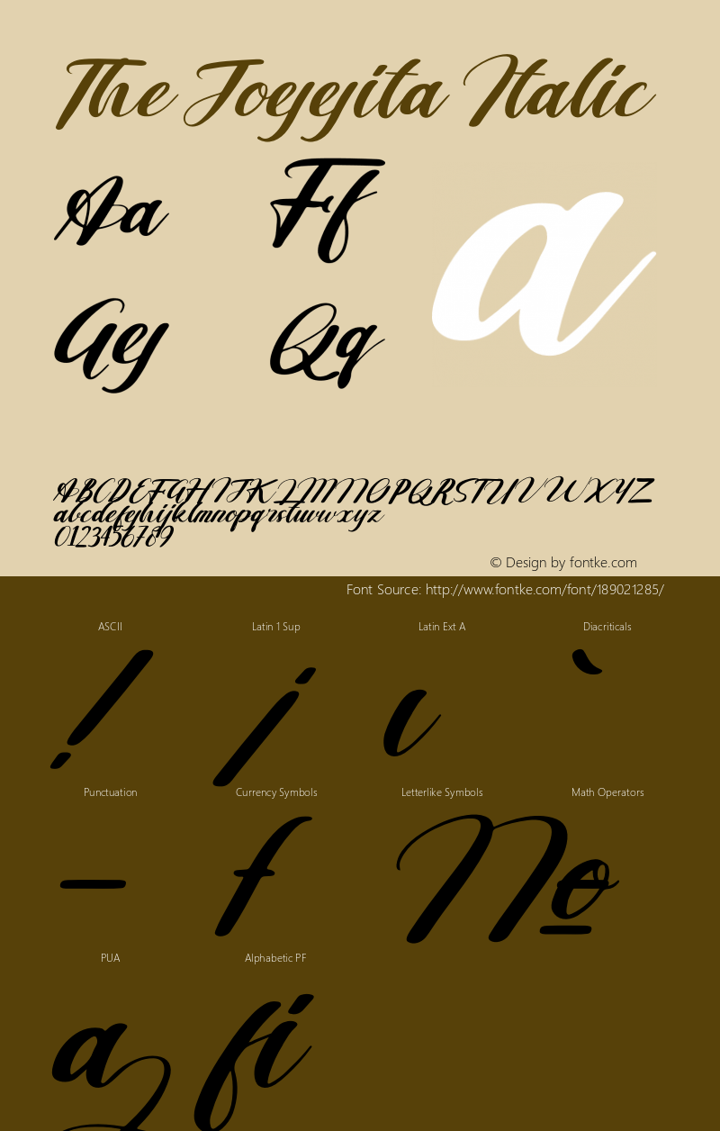 The Joggita Italic Version 1.00;August 27, 2021;FontCreator 13.0.0.2683 64-bit图片样张