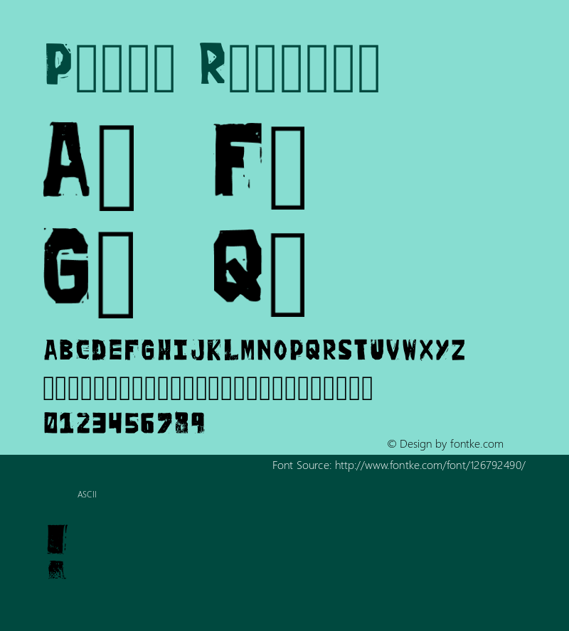 Peich Regular Version 001.001 Font Sample