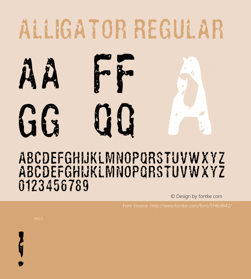 Alligator Version 1 Font Sample