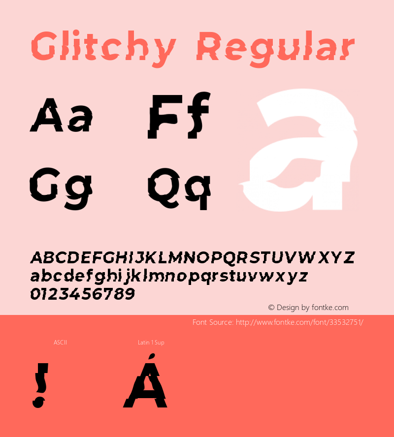 Glitchy Version 1.000 Font Sample