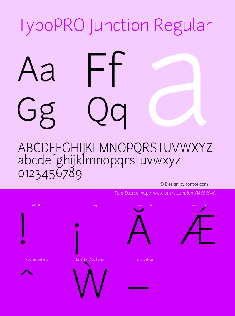 TypoPRO Junction Regular Version 1.002 Font Sample