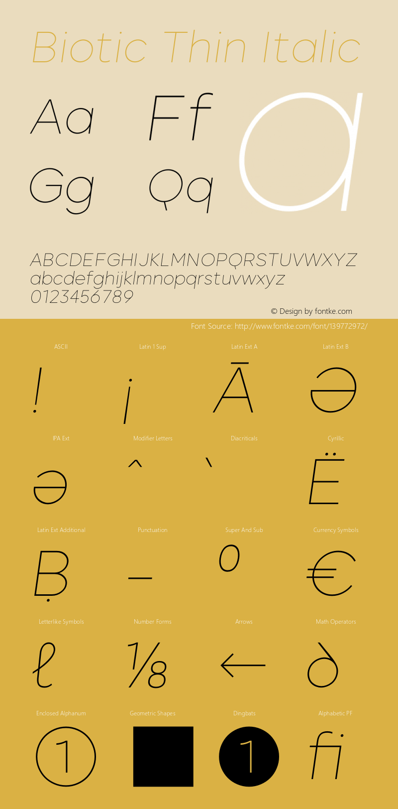 Biotic Thin Italic Version 1.000 | wf-rip DC20201025 Font Sample