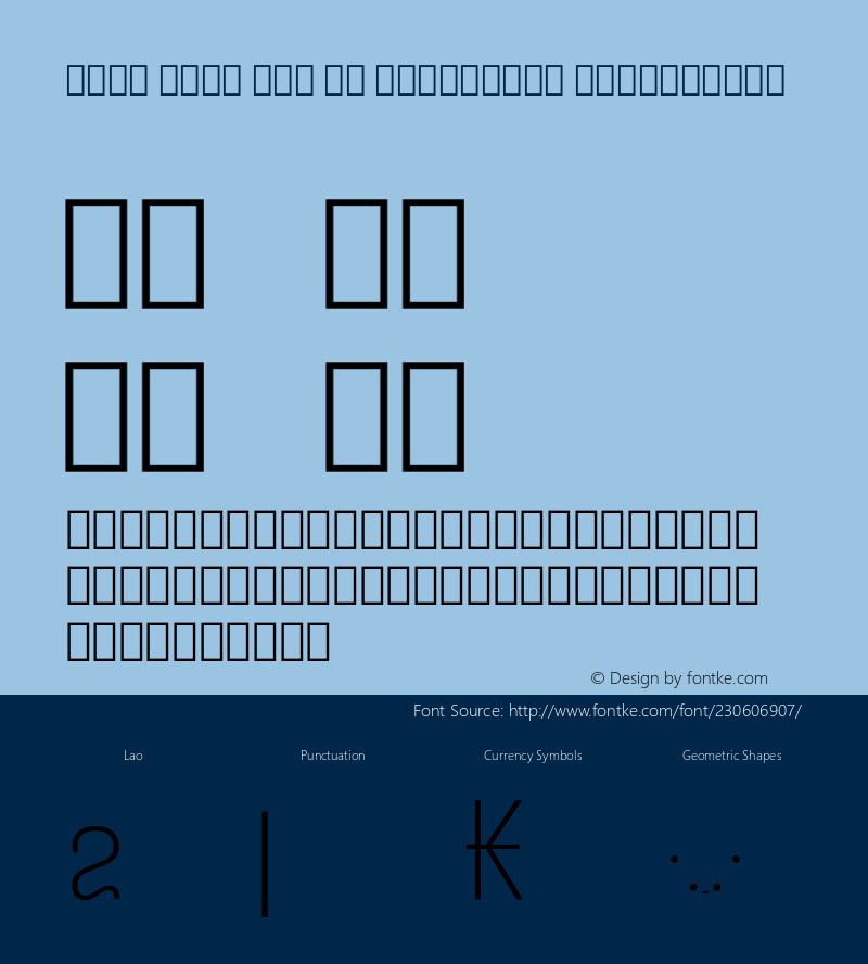 Noto Sans Lao UI Condensed ExtraLight Version 2.000; ttfautohint (v1.8) -l 8 -r 50 -G 200 -x 14 -D lao -f none -a qsq -X 