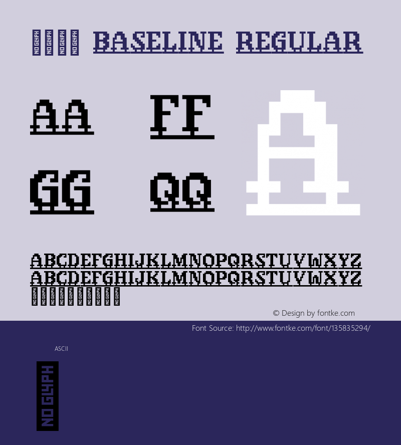 3619 Baseline Regular Version 1.000;hotconv 1.0.109;makeotfexe 2.5.65596 Font Sample