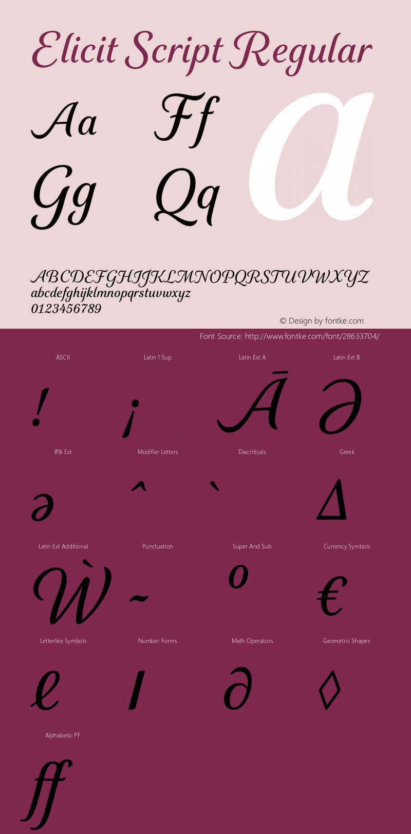 Elicit Script W05 SemiBold Version 1.00 Font Sample