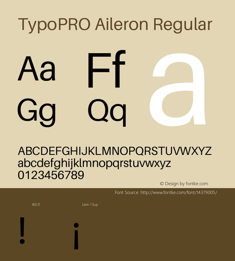 TypoPRO Aileron Regular Version 1.000;PS 001.000;hotconv 1.0.70;makeotf.lib2.5.58329 Font Sample