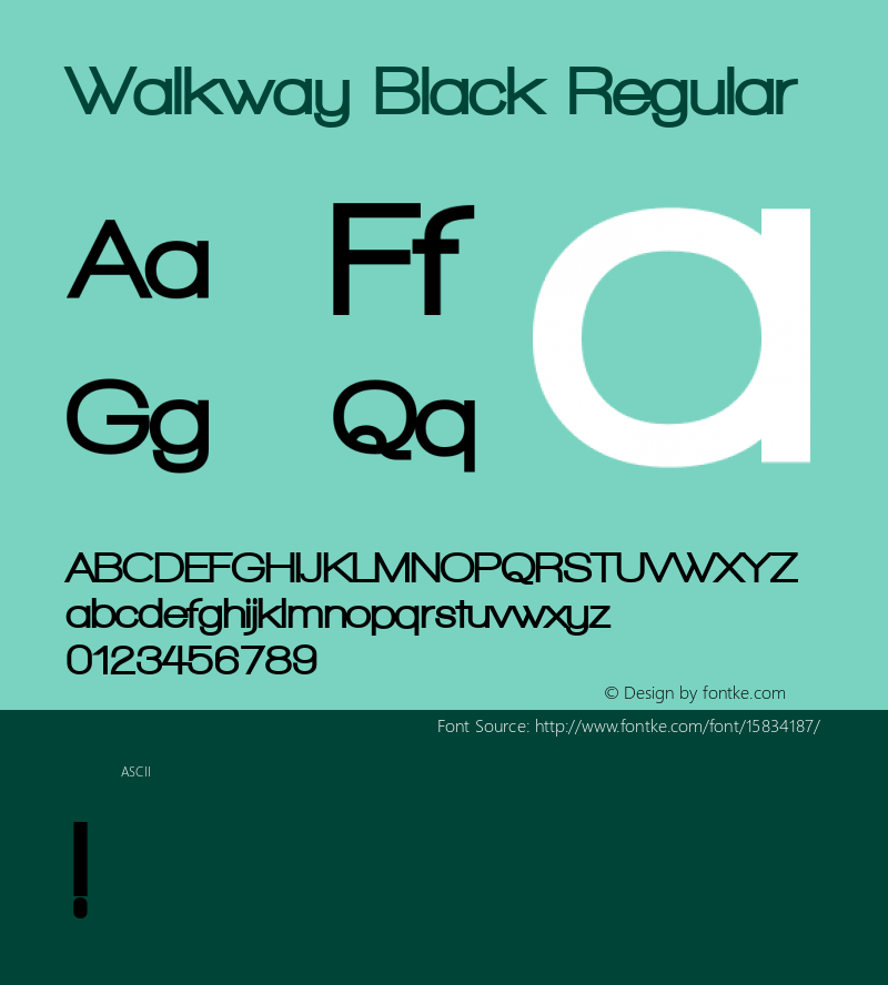 Walkway Black Regular 1.0; ttfautohint (v1.4.1) Font Sample