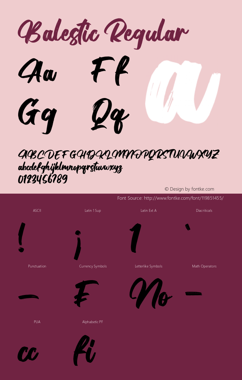 Balestic Version 1.00;March 8, 2021;FontCreator 13.0.0.2683 64-bit Font Sample