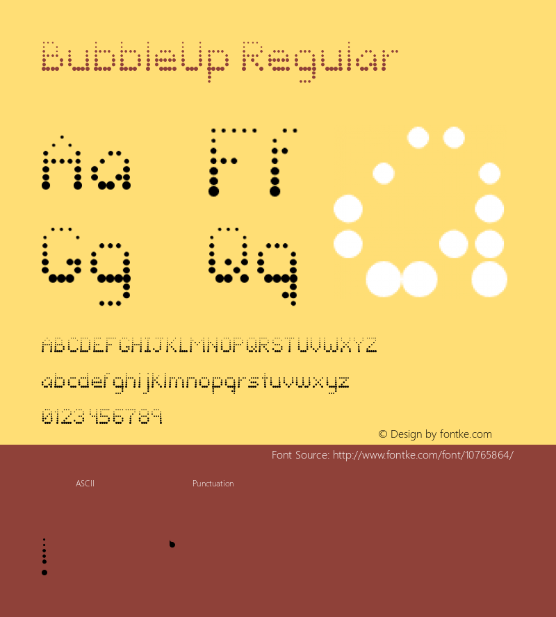 BubbleUp Regular Version 1.0 Font Sample