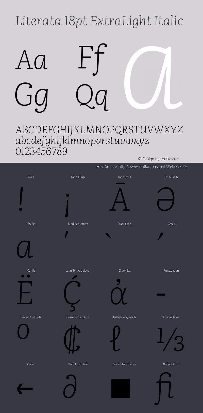 Literata 18pt ExtraLight Italic Version 3.103;gftools[0.9.29]图片样张