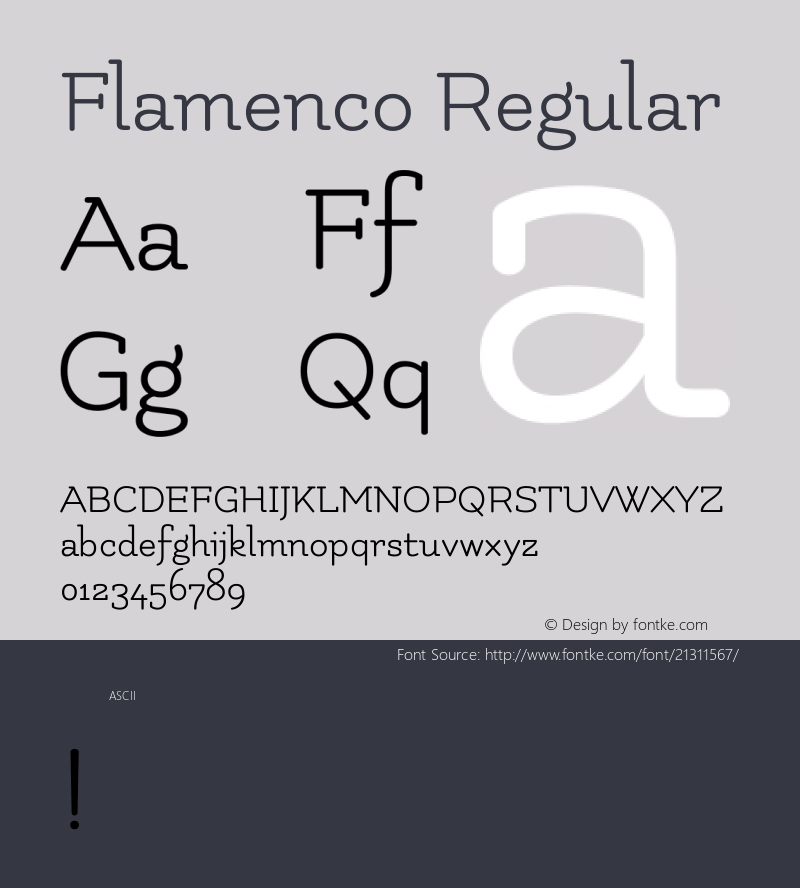 Flamenco Regular  Font Sample