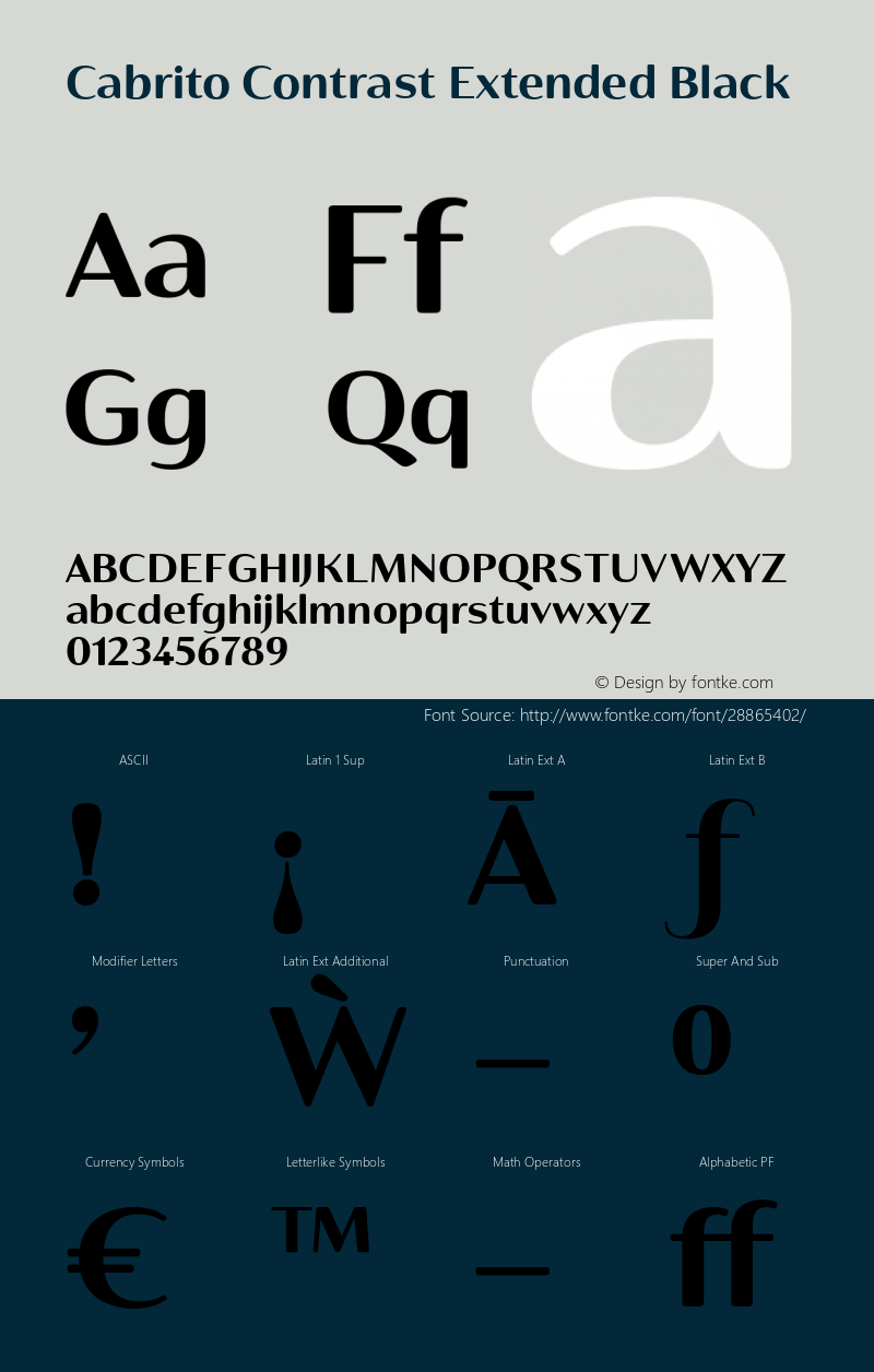 CabritoContrast-ExtBlack Version 1.000 Font Sample