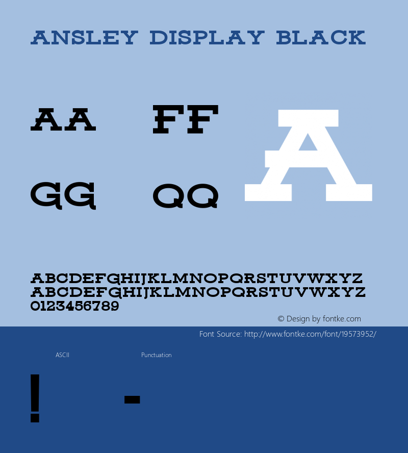 AnsleyDisplay-Black 1.000 Font Sample