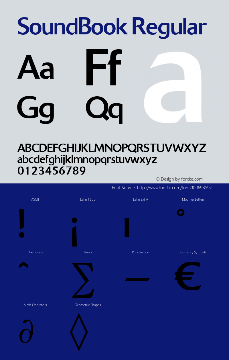 SoundBook Regular Brendel            :10.12.1994 Font Sample