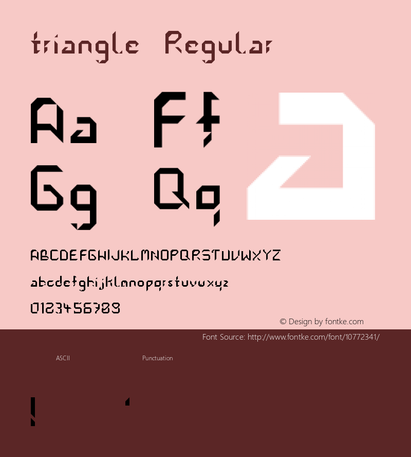 triangle Regular Version 1.0 Font Sample