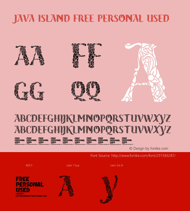 Java Island Free Personal Used Version 1.003;Fontself Maker 3.5.7图片样张