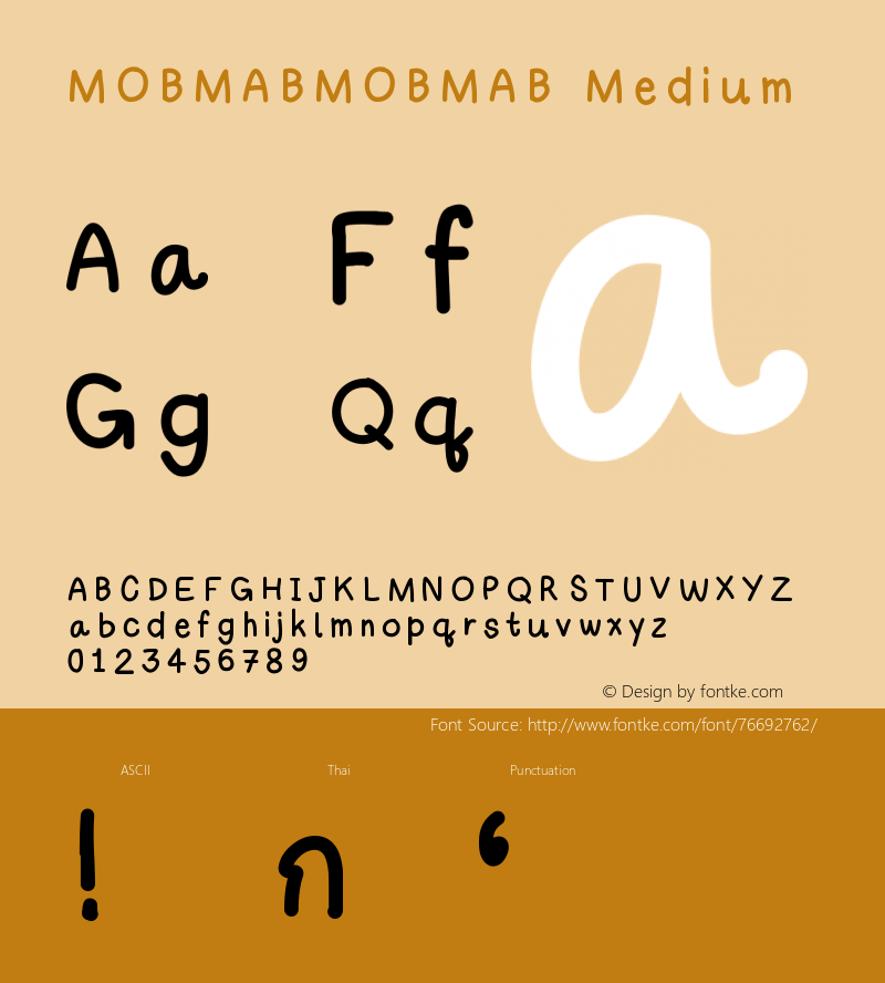 MOBMABMOBMAB Version 001.000 Font Sample