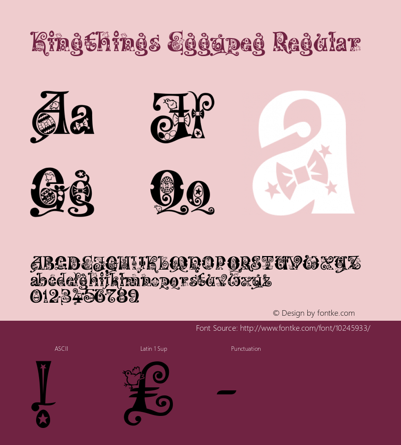 Kingthings Eggypeg Regular 1.00 Font Sample