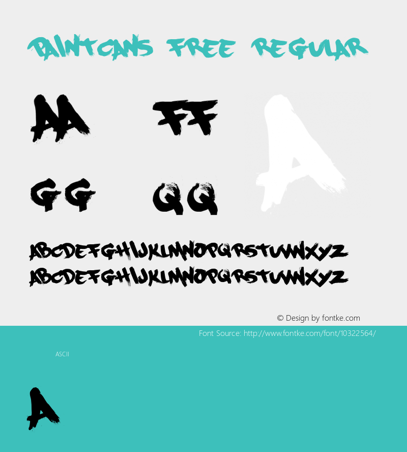 PaintCans_Free Regular Version 1.000;PS 001.000;hotconv 1.0.38 Font Sample