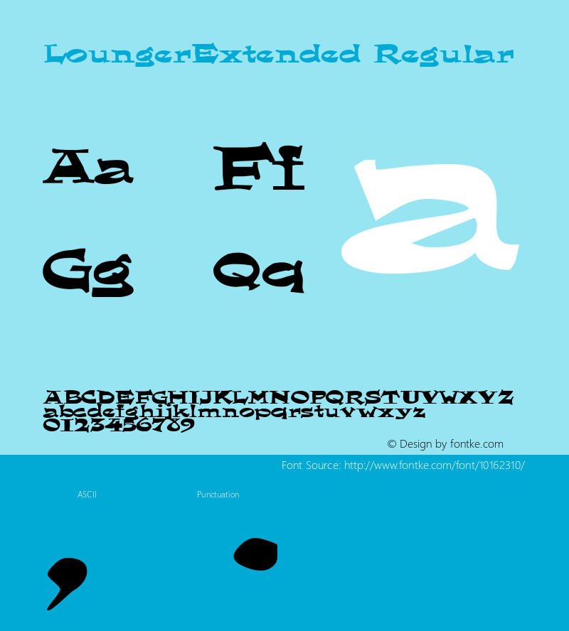 LoungerExtended Regular Rev. 003.000 Font Sample