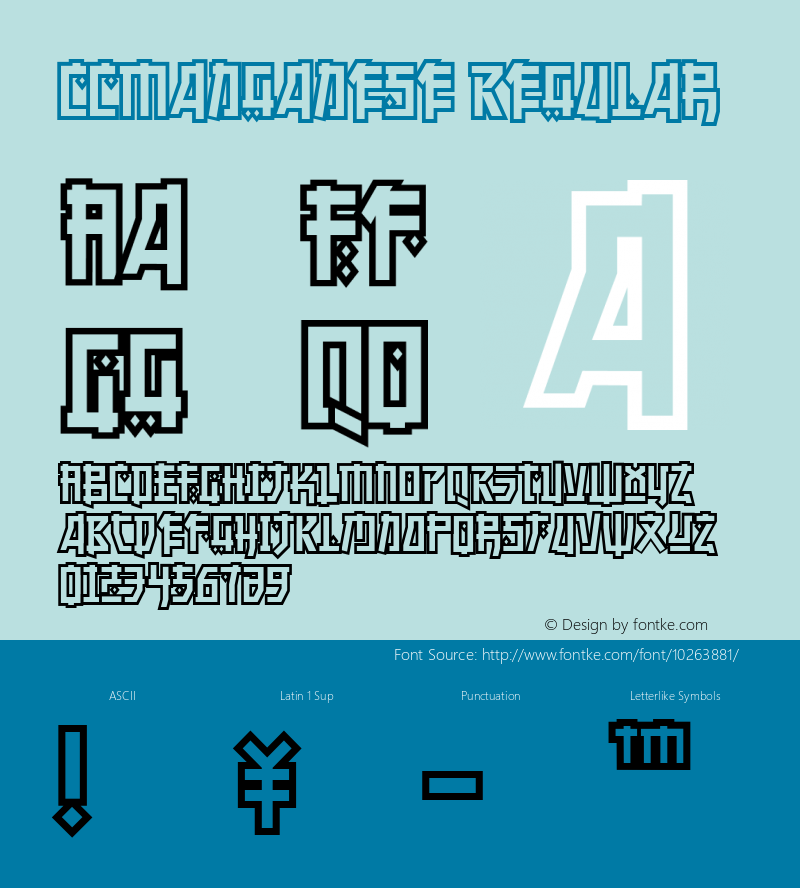 CCManganese Regular 001.000 Font Sample