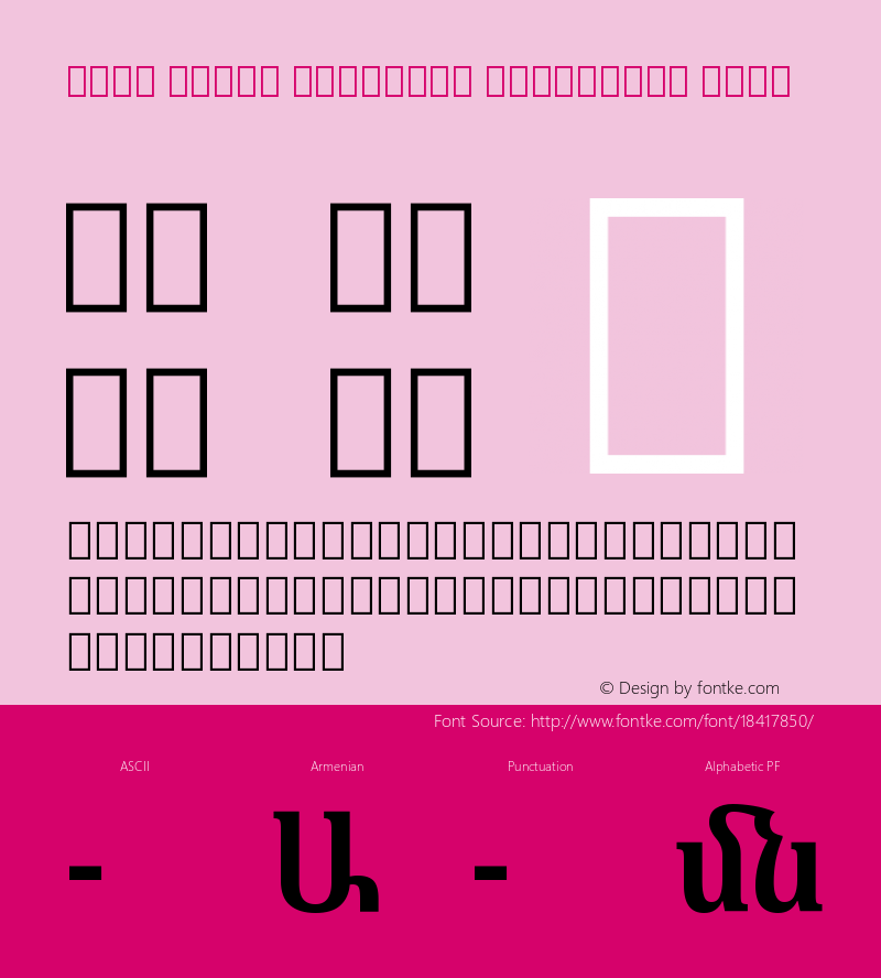 Noto Serif Armenian Condensed Bold Version 1.901 Font Sample