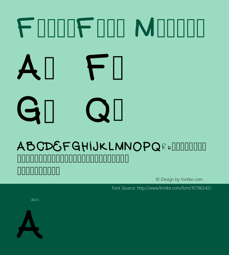 FirstFont Medium Version 001.000 Font Sample