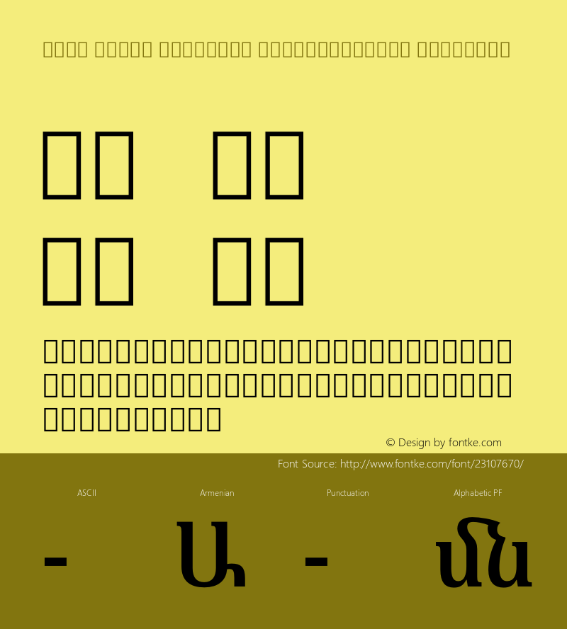 Noto Serif Armenian SemiCondensed Semi Version 1.901 Font Sample