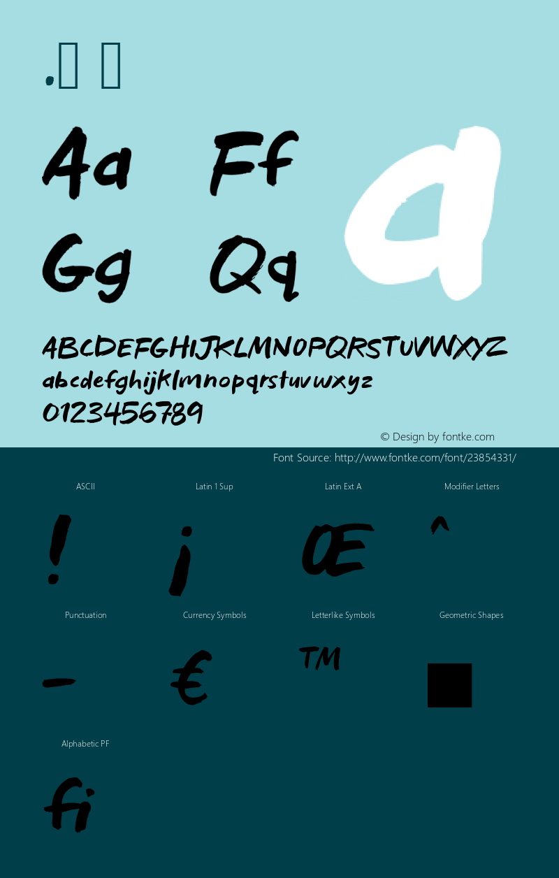 . Version 1.000 Font Sample