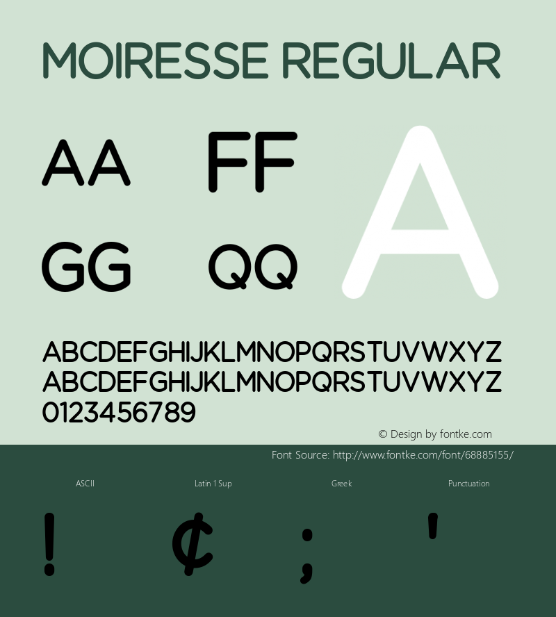 Moiresse Version 1.00;June 27, 2020;FontCreator 11.5.0.2422 64-bit Font Sample