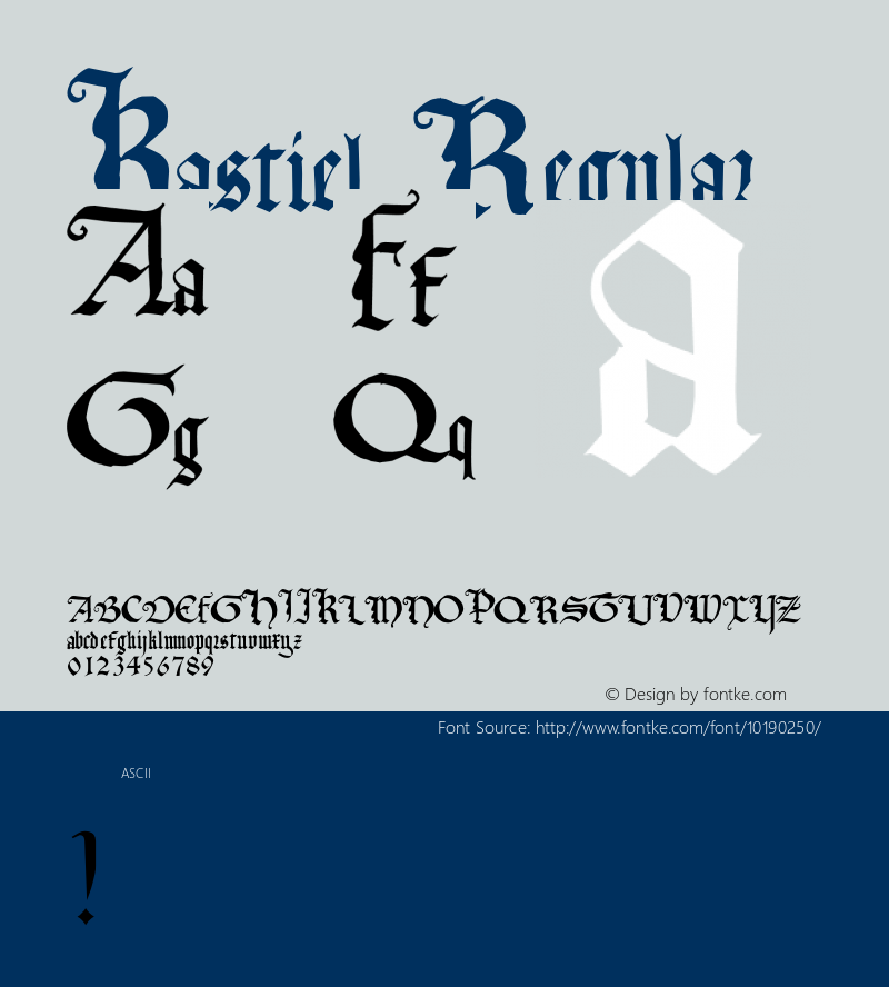 Kastiel Regular 001.000 Font Sample