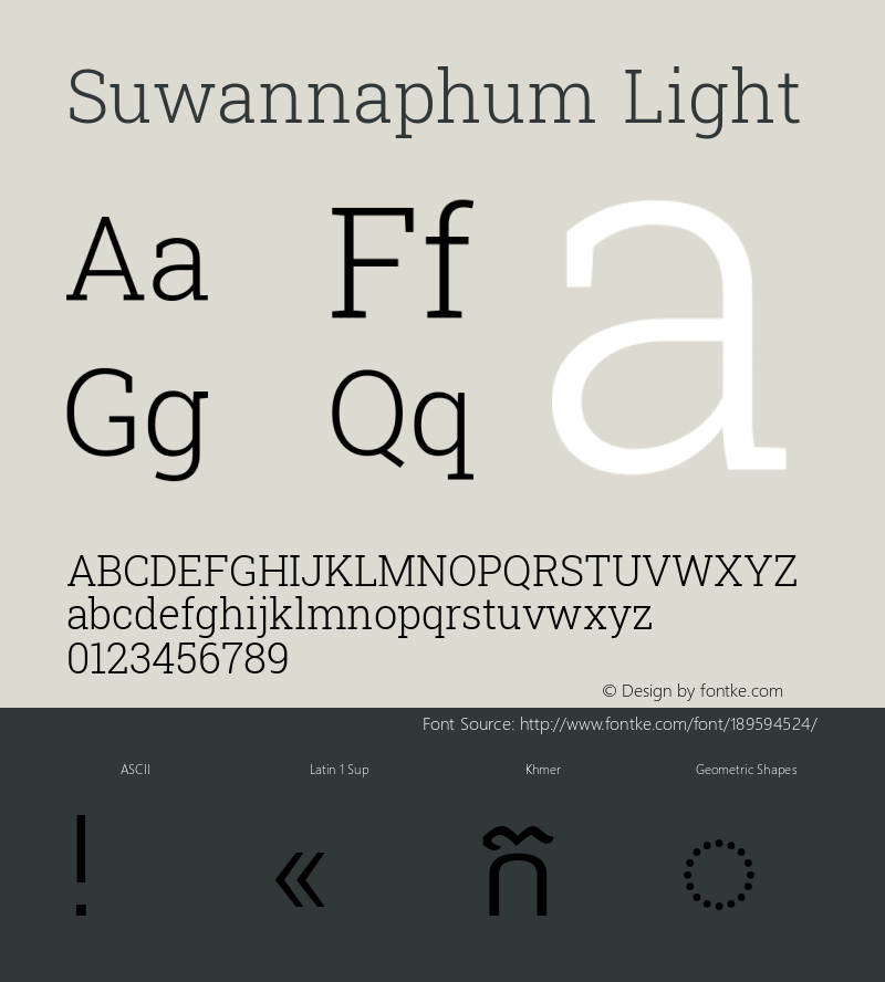 Suwannaphum Light Version 8.002; ttfautohint (v1.8.3)图片样张