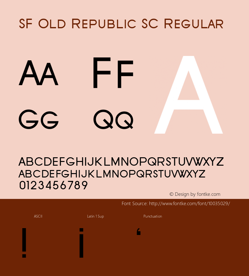 SF Old Republic SC Regular 1.1 Font Sample