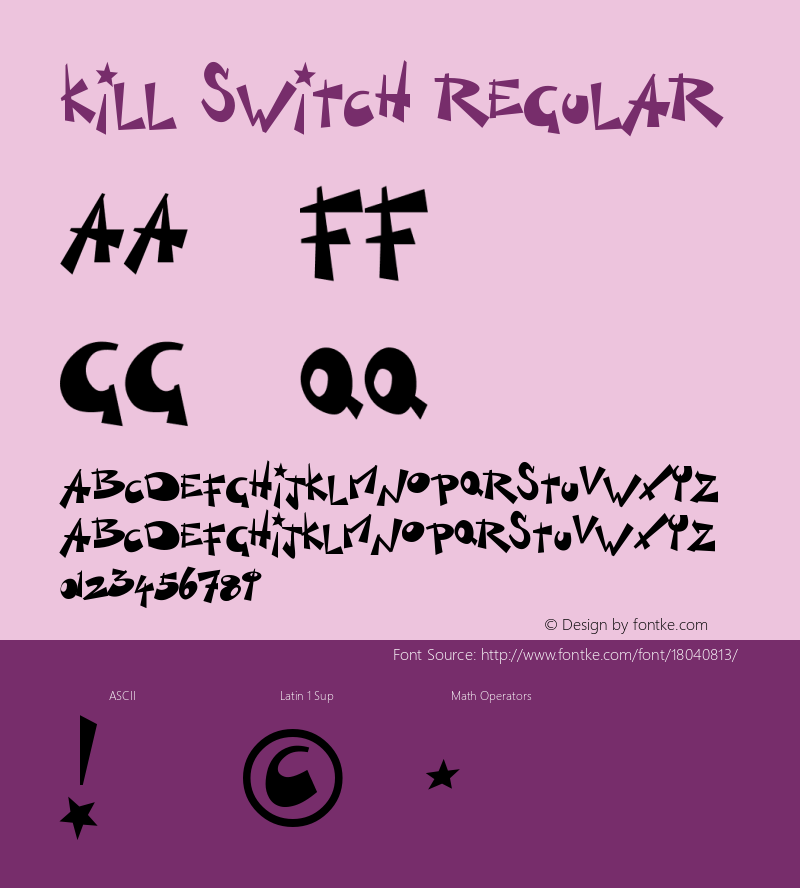 Kill Switch Regular Version 1.0 Font Sample