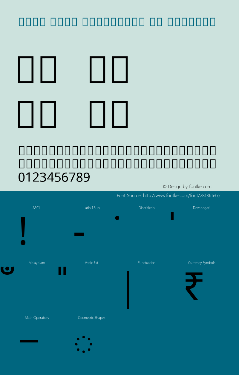 Noto Sans Malayalam UI Regular Version 2.000; ttfautohint (v1.8.2) Font Sample