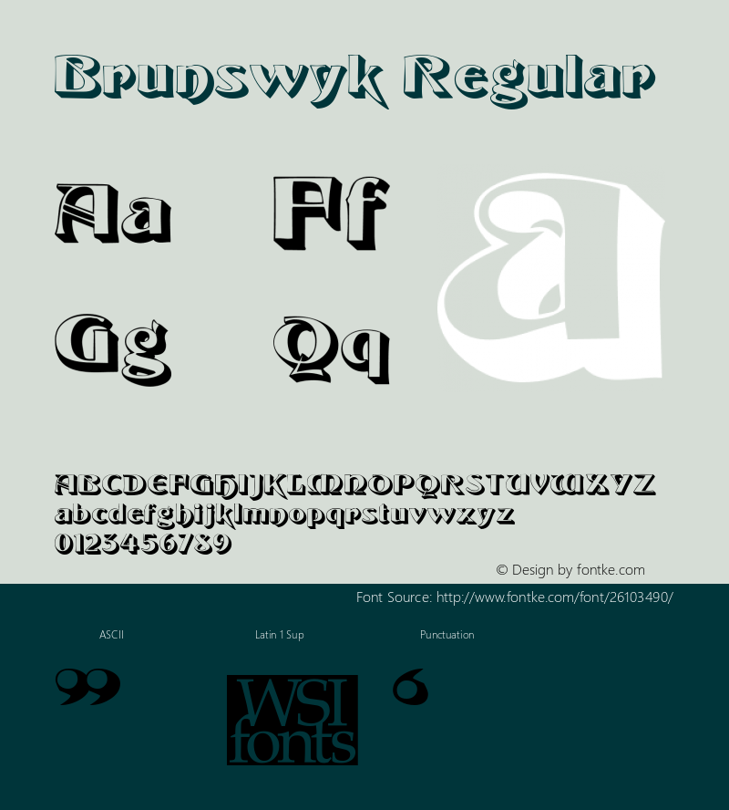 Brunswyk The IMSI MasterFonts Collection, tm 1995, 1996 IMSI (International Microcomputer Software Inc.) Font Sample