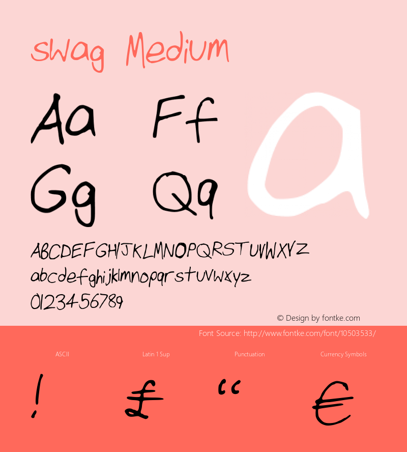 swag Medium Version 001.000 Font Sample