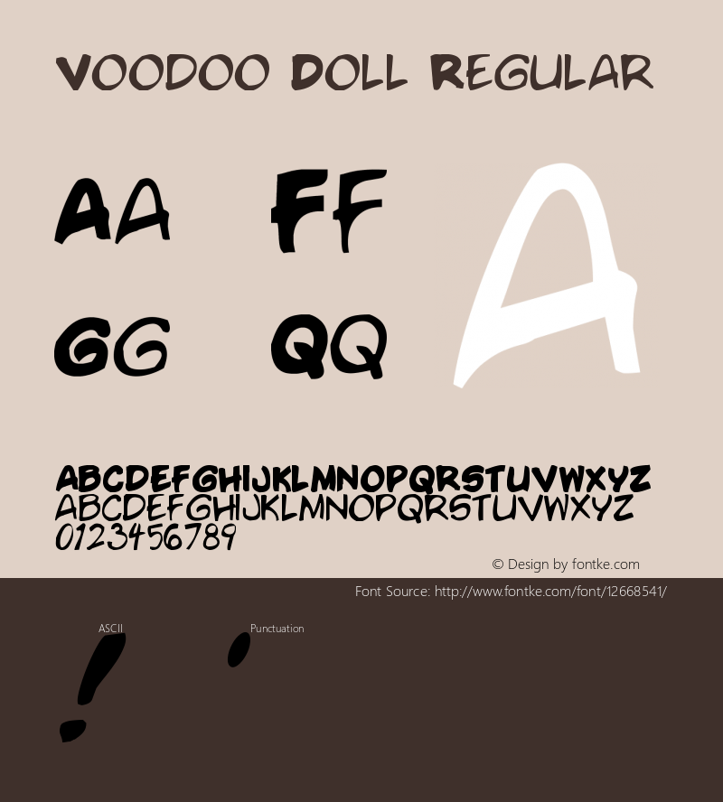Voodoo Doll Regular Version 1.0 Font Sample