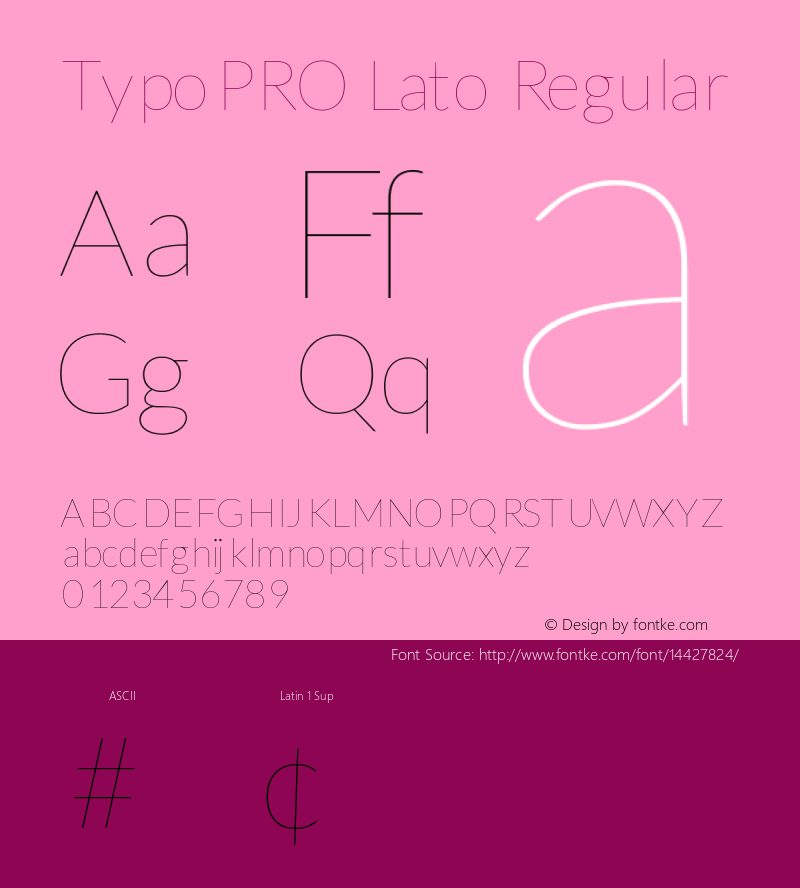 TypoPRO Lato Regular Version 1.105; Western+Polish opensource Font Sample