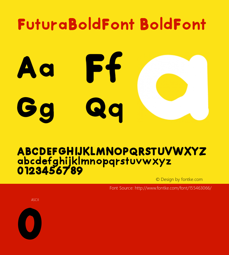 FuturaBoldFont Version 001.000 Font Sample