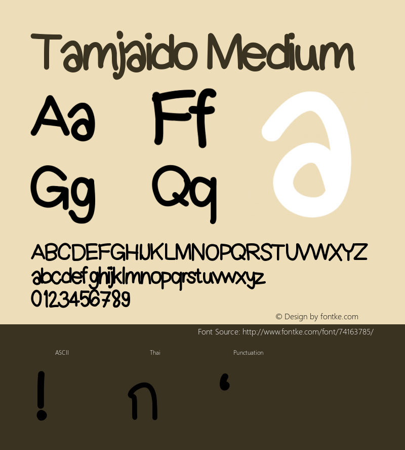 Tamjaido Version 001.000 Font Sample